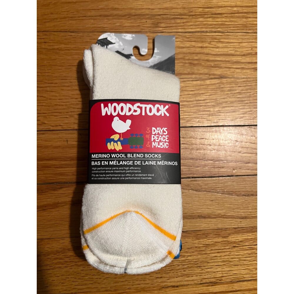 BULA Unisex Merino Wool Blend "WoodStock" Music Outdoor Socks - XL